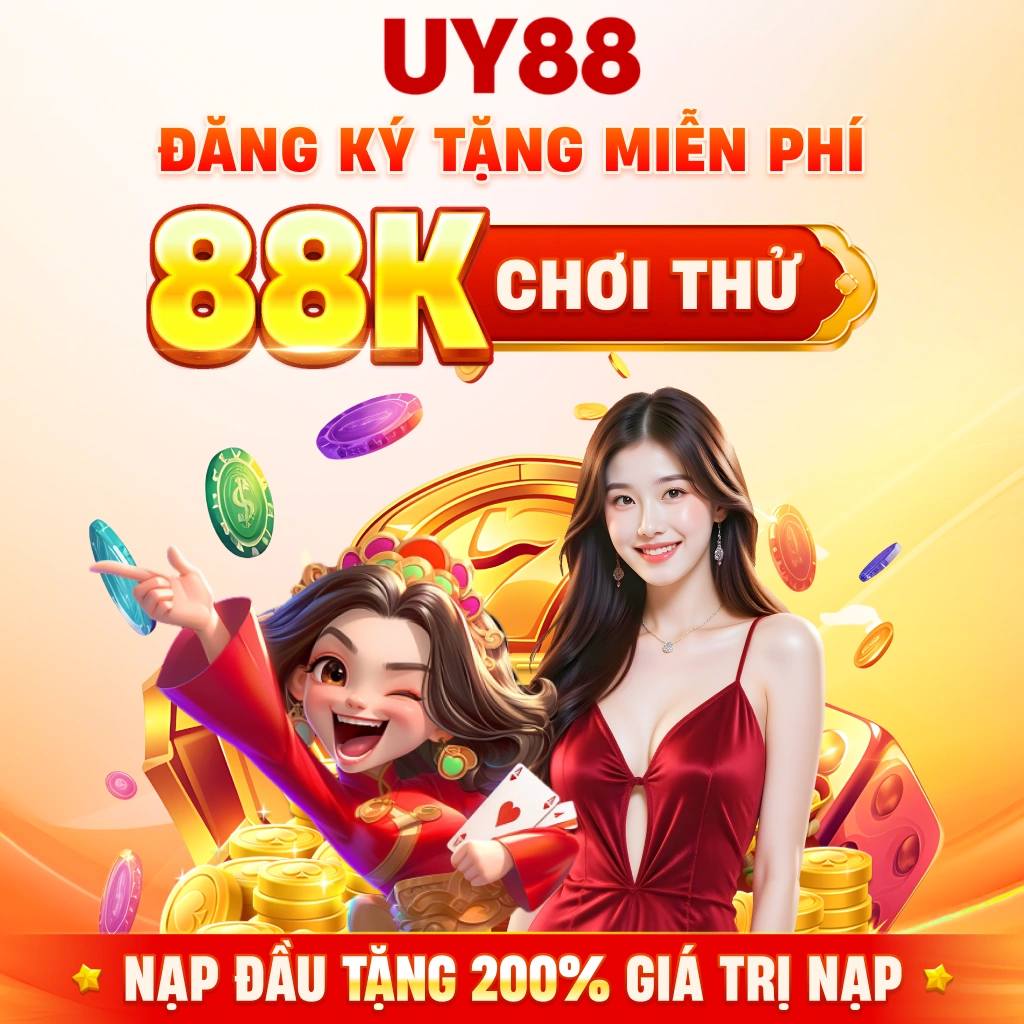 Banner mobi UY88 đăng ký tặng miễn phí 88K chơi thử, nạp đầu tặng 200% giá trị nạp